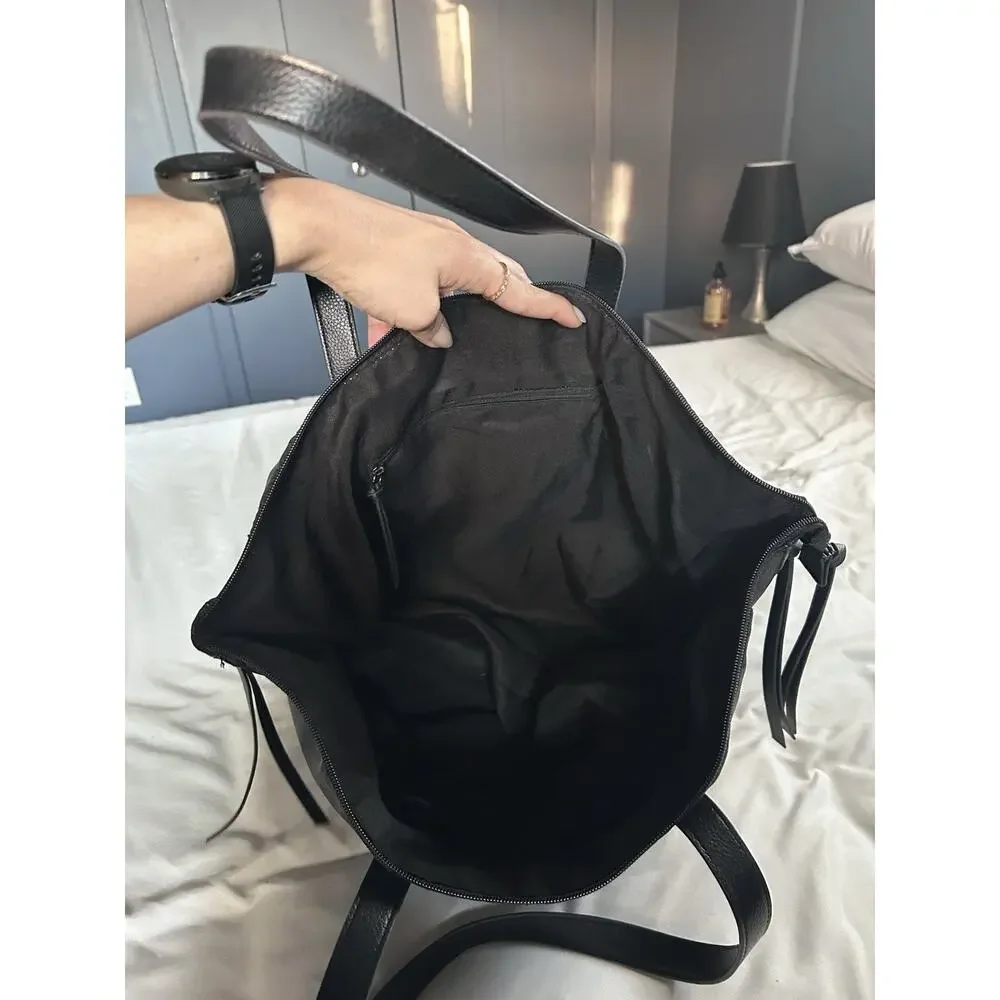 Botkier Black Nylon Bond Tote Bag Minimalist Versatile City Summer City Fashion